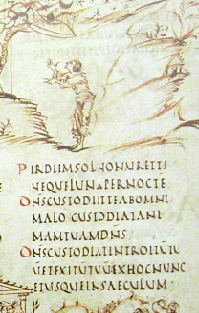 Page from Utretch Psalter.